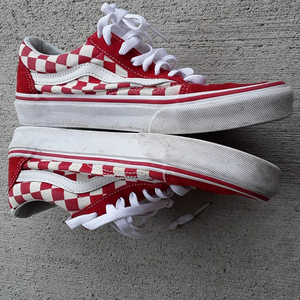 Van's Old Skool Checkered Canvas Suede Shoes - Picture 3 of 8